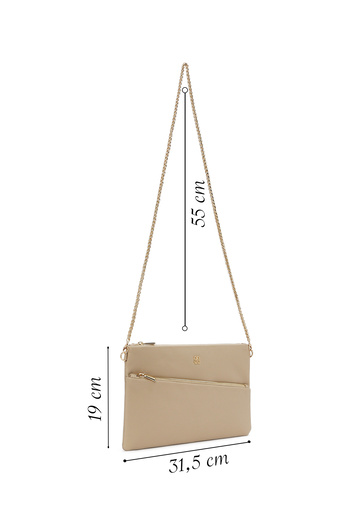 Derimod Women's Beige Long Chain Strap Clutch Bag 25Sbd2213Ft