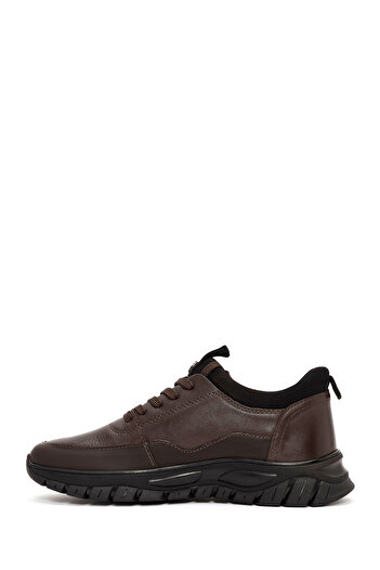 Derimod Men's Brown Lace-Up Leather Sneakers 24Wfd 650618