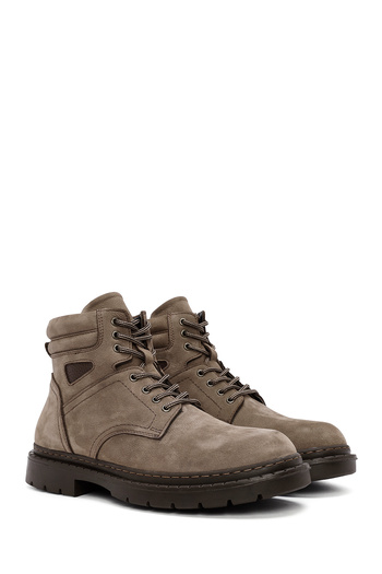Derimod Ανδρικές μπότες casual από δέρμα Nubuck - με κορδόνια, 24WFD7542V3