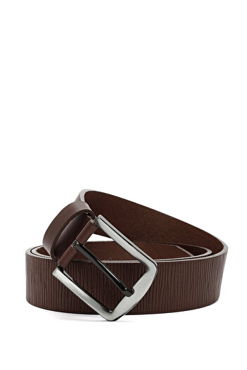 Derimod Men's Leather Belt - Brown Printed, Model 000A2D 1305126