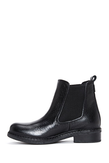 Derimod Women's Black Leather Chelsea Boots 24Wfd1811Ft