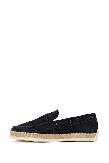 Derimod Men's Navy Blue Suede Genuine Leather Casual Shoes Casual Daily Shoes 25Sfd680910