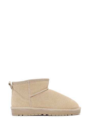 Derimod Women's Cream Short Suede Boots 24Wfd 405310