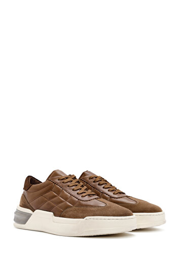 Derimod Erkek Vizon Bağcıklı Deri Sneaker 24WFD631214