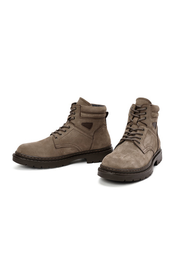 Derimod Ανδρικές μπότες casual από δέρμα Nubuck - με κορδόνια, 24WFD7542V3