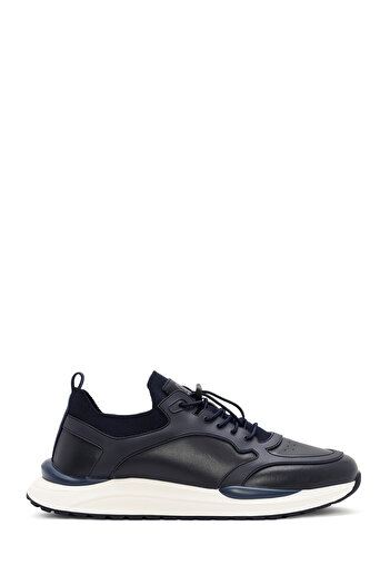 Derimod Δερμάτινο ανδρικό αθλητικό παπούτσια Navy Blue - Lace-up, Μοντέλο No: 24WFD 692518