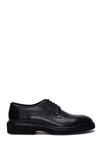 Derimod Black Leather Men's Casual Shoes - Lace-up, 24WFD 620018