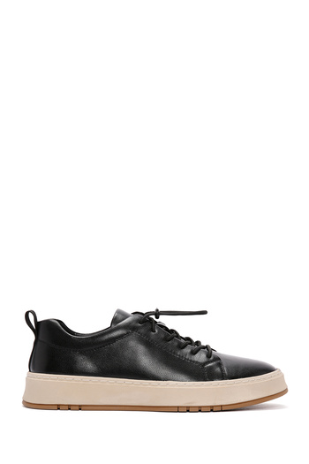 Derimod Men's Black Lace-Up Leather Sneaker 25Sfd 691018