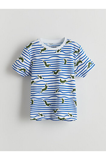 LC Waikiki New Season Dinosaur Printed Boys' Shorts Pajama Set - S5Fh46Z1