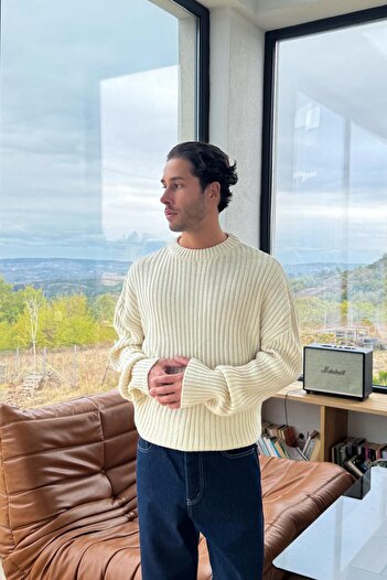 Flaw Wear Ribbed Knitwear Sweater