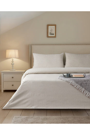 English Home Linework Easy-Iron Double Duvet Cover Set 200X220 cm Beige