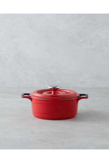 English Home Tiny Taste Aluminum Die-Cast Mini Cookware Set 14X14X14 cm Red-Black