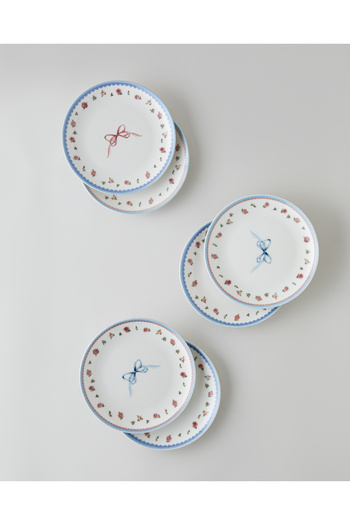 English Home Maze Porcelain 6-Piece Cake Plate 19 cm Colorful
