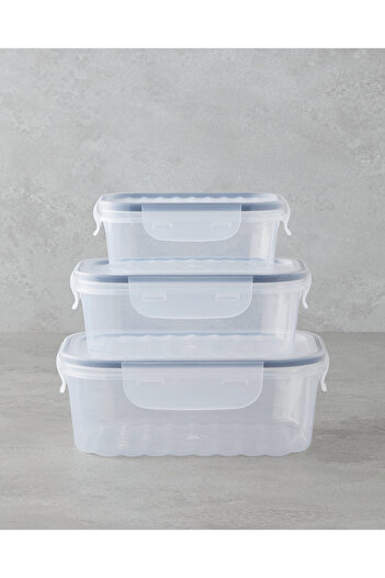 English Home Layla Plastic Storage Container 500 - 1000 - 1700 ml Transparent
