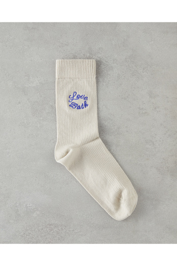 English Home Love Bath Men's Socks 40-44 Cream