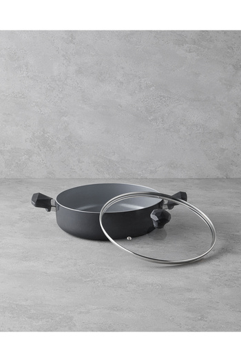 English Home Prego Cerawell Shallow Pot 26 cm Black