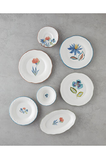 English Home Jessica Porcelain 20 Pieces 6 Person Breakfast Set Colorful