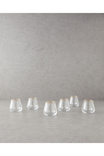 English Home Gracy Kristalin 6-Piece Glass 340 ml Gold