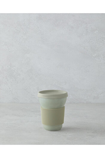English Home Green Porcelain Travel Mug - Good Mood Chic, 350 ml
