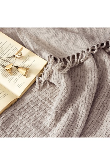 Linens Bliss Throw / Tv Blanket Stone