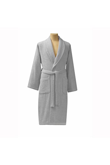 Linens Soft Cotton Bathrobe Gray XXL