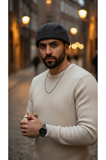LAGRANZE Street Style Short Wool Beret