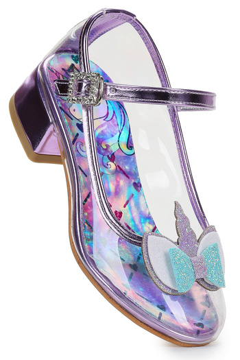 Kiko Kids Unicorn Girl's Heeled Evening Dress Transparent Shoes