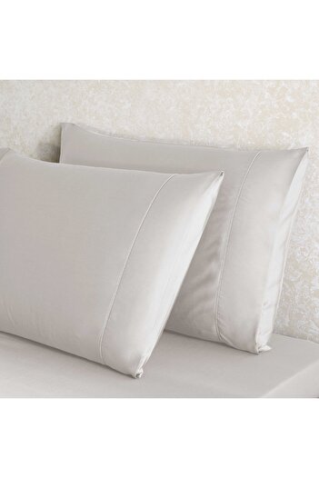 Linens X Tencel ™   Lyocell Set of 2 Standard Pillowcases Beige