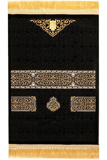 Segadty Luxury Padded Prayer Mat Inspired by Kaaba Cover by Segadty, Black, 70 x 110 cm