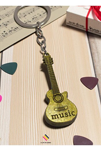 a life in games Guitar Keychain – Classic & Electric Model Decorative Metal Keychain |   Auto and Dual Keychain