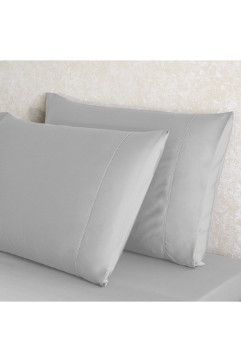 Linens X TENCEL ™   Set de 2 fețe de pernă standard din lyocell, gri