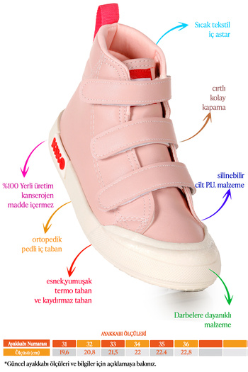 Kiko Kids Garf Daily Velcro Girls' Boat Shoes
