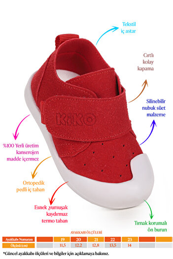 Kiko Kids Rosie First Step Velcro Baby Boy Casual Shoes