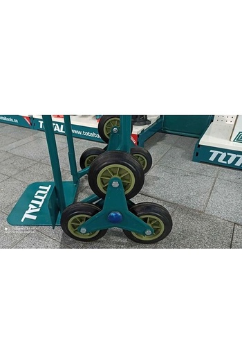 TOTAL 3-Wheel Stair Climbing Hand Trolley – 200kg Capacity, Solid Wheels, Heavy-Duty Design-THTHT20461