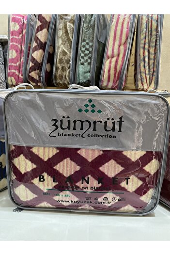 Zümrüt Single Butler Blanket - Genuine Acrylic - Mixed Colors.