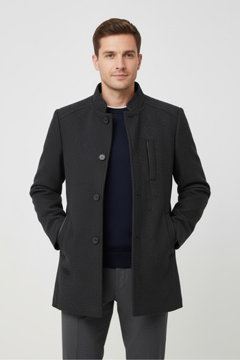 SÜVARİ Παλτό Dobby με κανονική εφαρμογή Hakim Collar