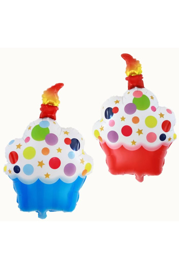 Toyska Foil Balloon, Sweet Figurines, Model 1, Birthday Cake Theme, 68x44 cm, Multicolor