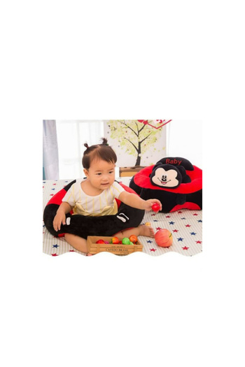 Toyska Minnie Mouse Plush Baby Chair, Black/Red