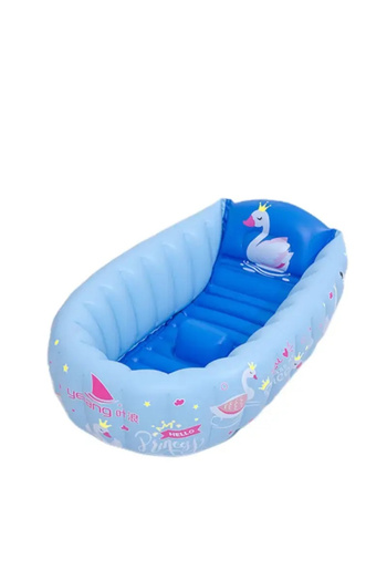 Toyska Inflatable Bathtub for Children, Swan, Blue