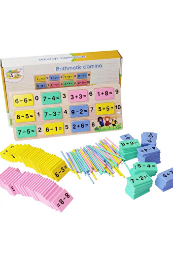 Toyska Joc lemn Matematica cu betisoare Domino Aritmetica