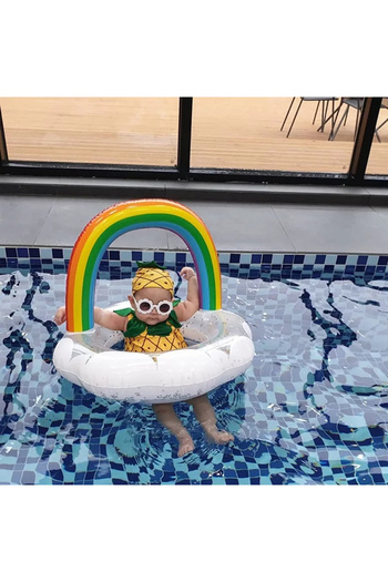 Toyska Baby Swim Ring with Rainbow Arch, 70 cm