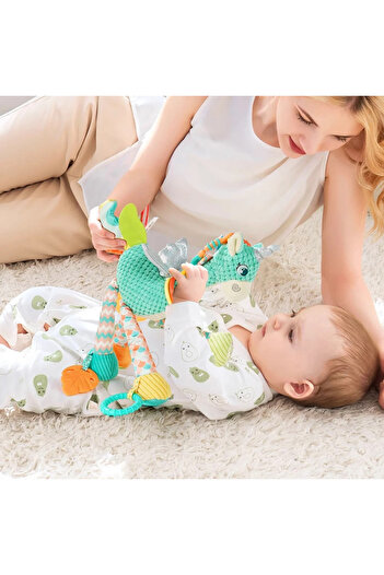 Sozzy Rattle Toy with Sounds, Unicorn, Blue