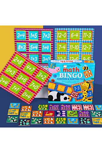 Toyska Joc educativ Matematic Bingo Simple Math, Invata adunari si scaderi
