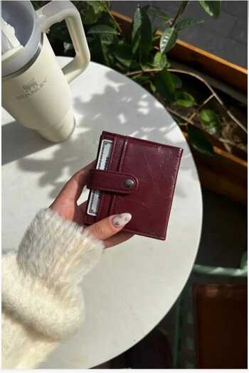Uzs pace Burgundy Cherry Red Wallet & Card Holder