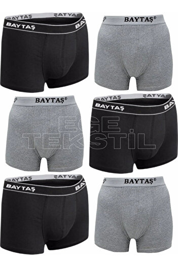 EGE TEKSTİL 6-Piece Economical Cotton Men's Boxers - Lycra