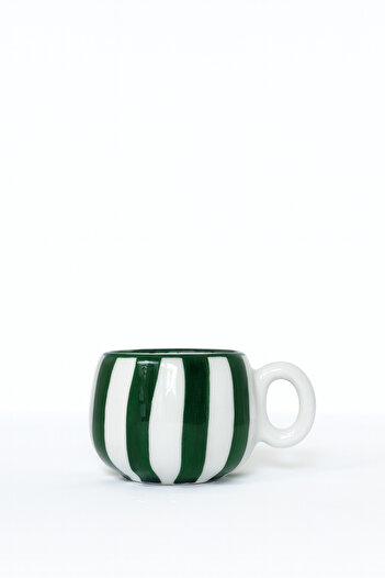 Hausette Single Thick Line Detailed Ceramic Turkish Coffee, Mug, Turkish Coffee Cup, Cup, Mug
