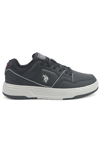 U.S. Polo Assn. Men's Black Classic Low-Top Sneakers, Bold Lace-Up Style, Comfortable Casual Footwear