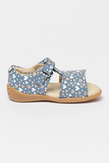 CLARKS Sandale din piele cu imprimeu grafic Zora Beat, albastre, 20 EU