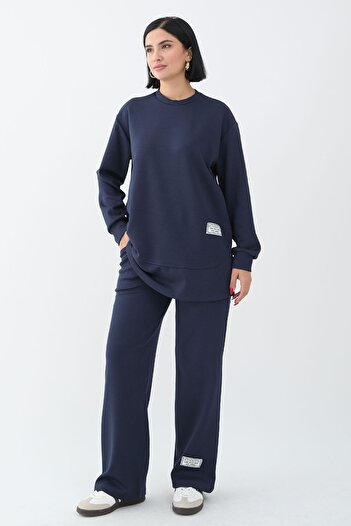 InStyle Hijab Top - Bottom Set - Ναυτικό μπλε - Regular