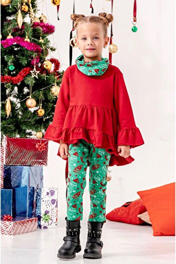 ZUZUNGA Girl's Noal 3-Piece Grinch Leggings Set